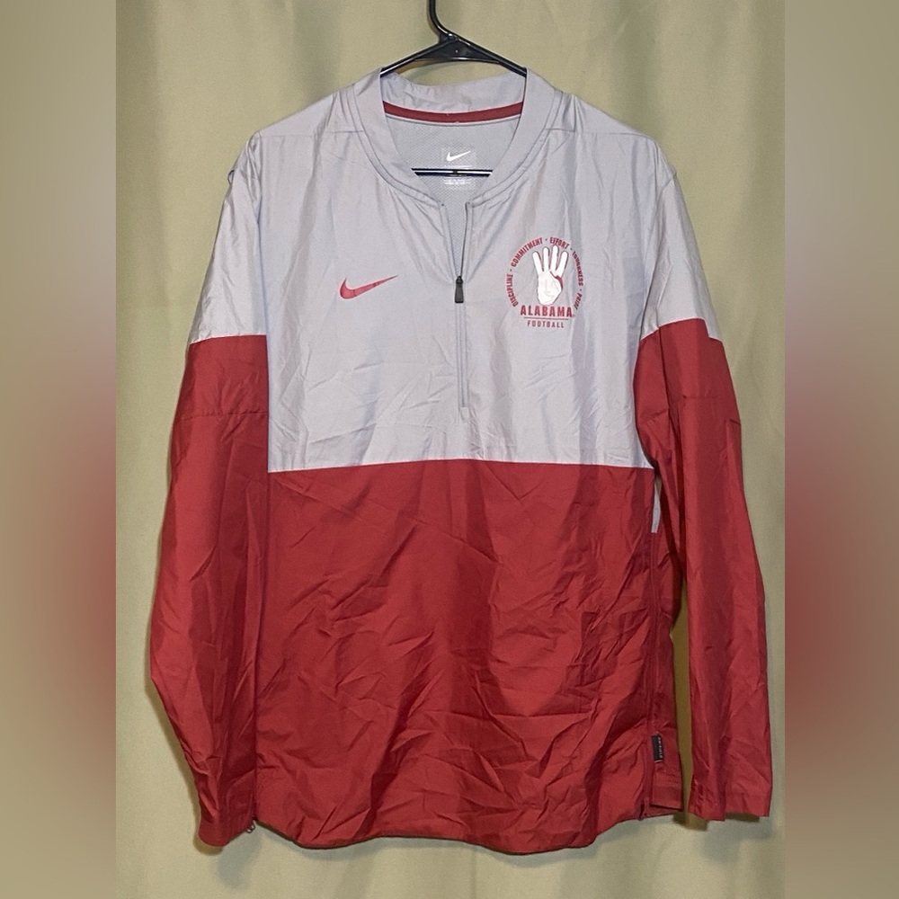 Nike On Field Alabama Football Rivalry Half Zip Pullover Windbreaker Jacket Sz L